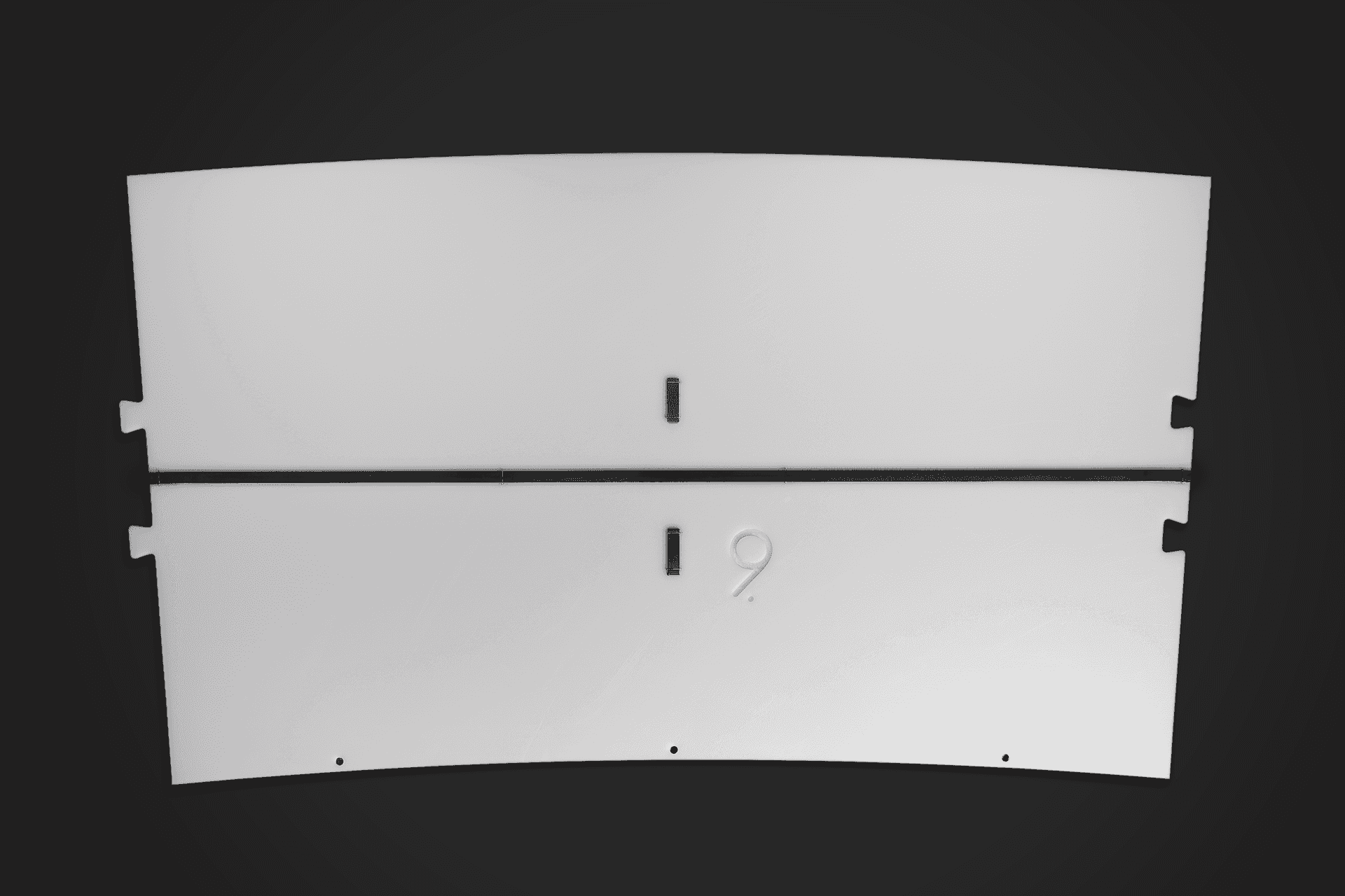 White plastic magnetic track part for robot