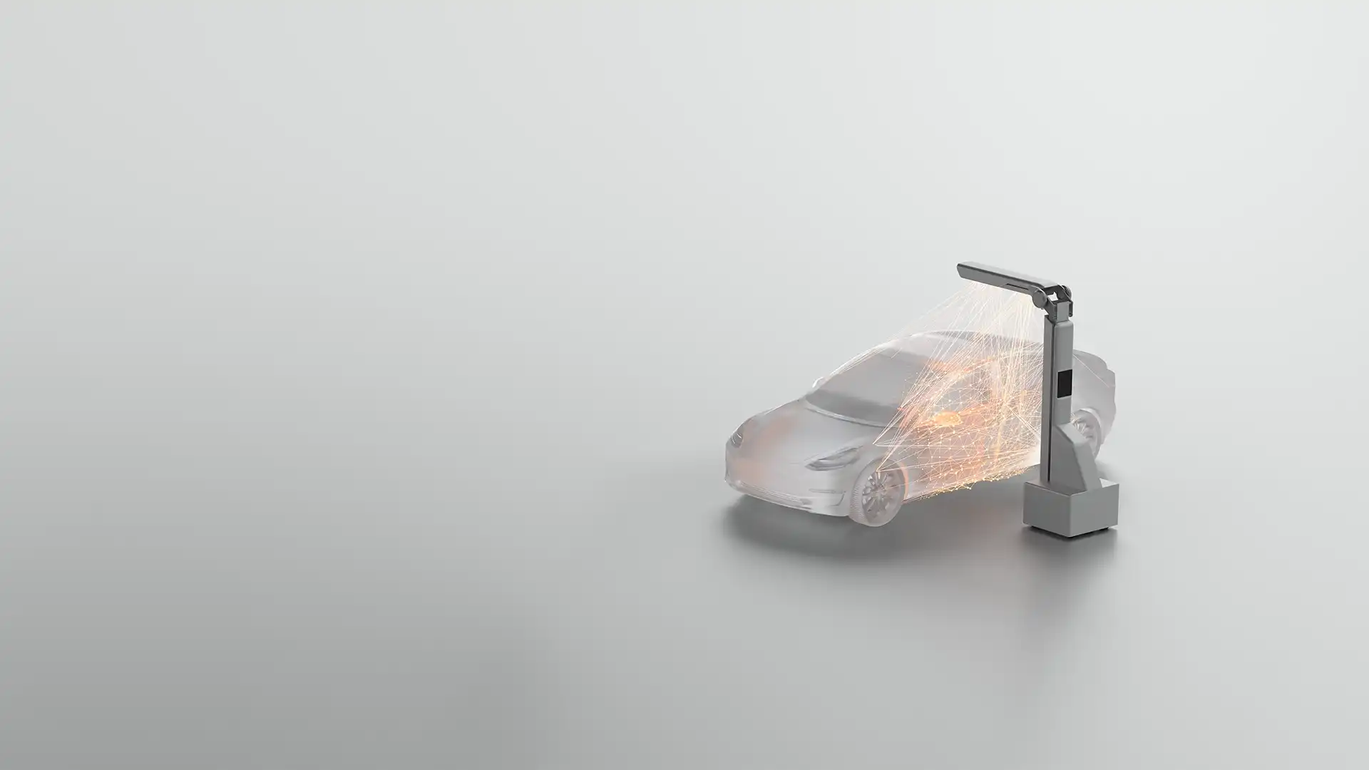Autonomous robot scanning a vehicle